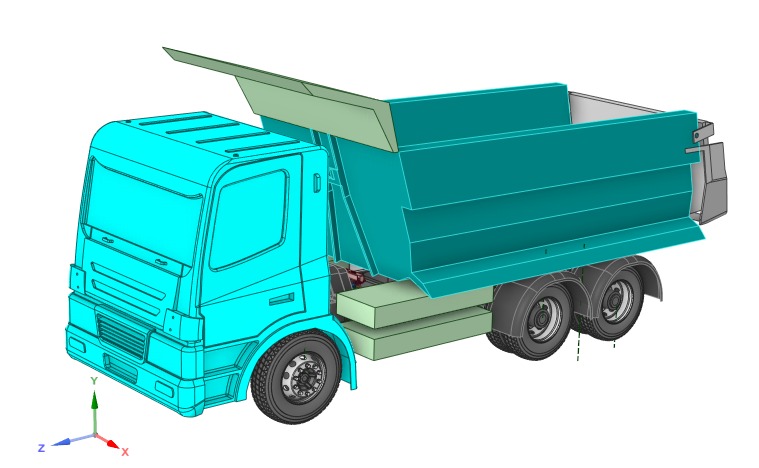 Tipper render representing the case-study fleet